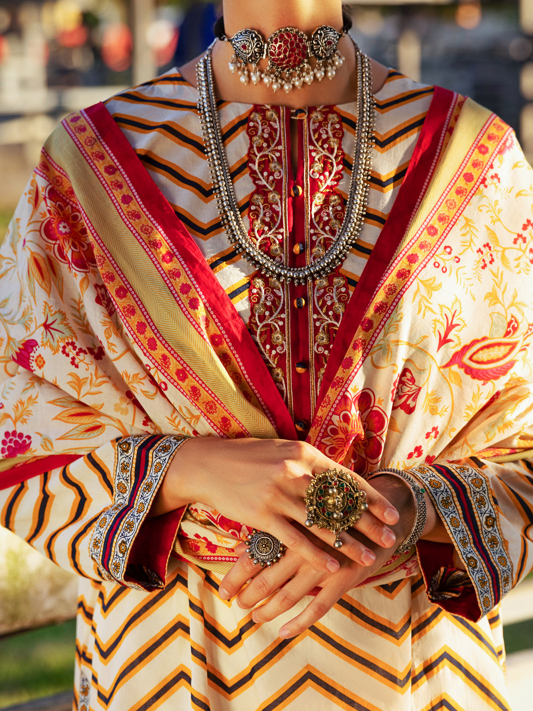 Cream Lawn 3Pc Stitched - ALP-3PS-1509