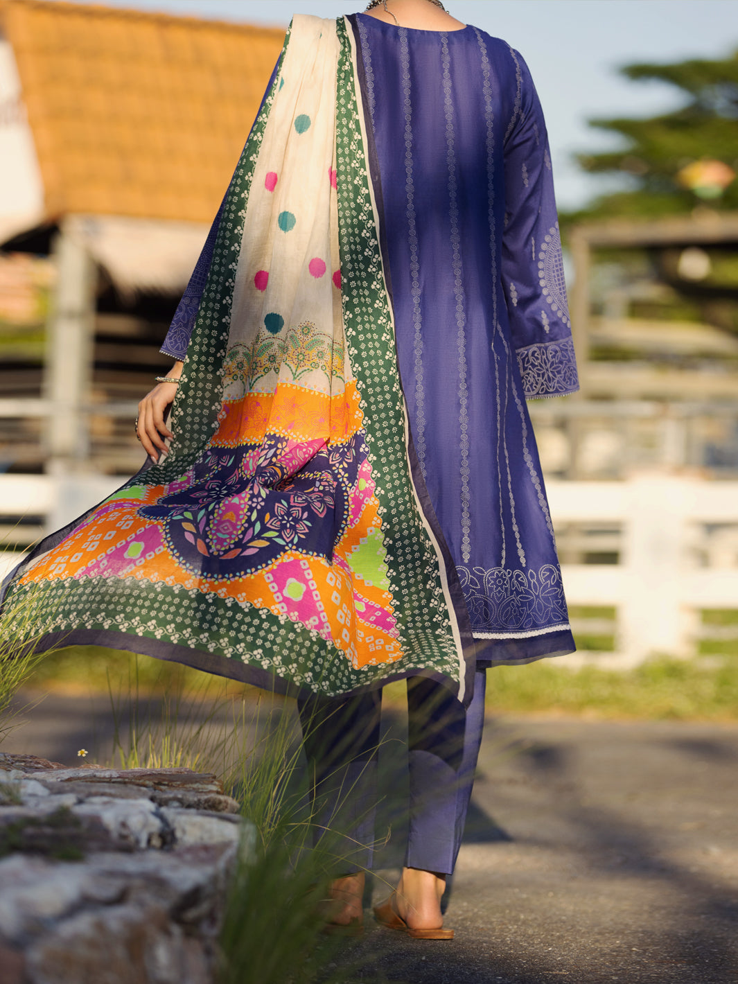 Navy Blue Lawn 3 Piece Unstitched - ALP-3PS-1511