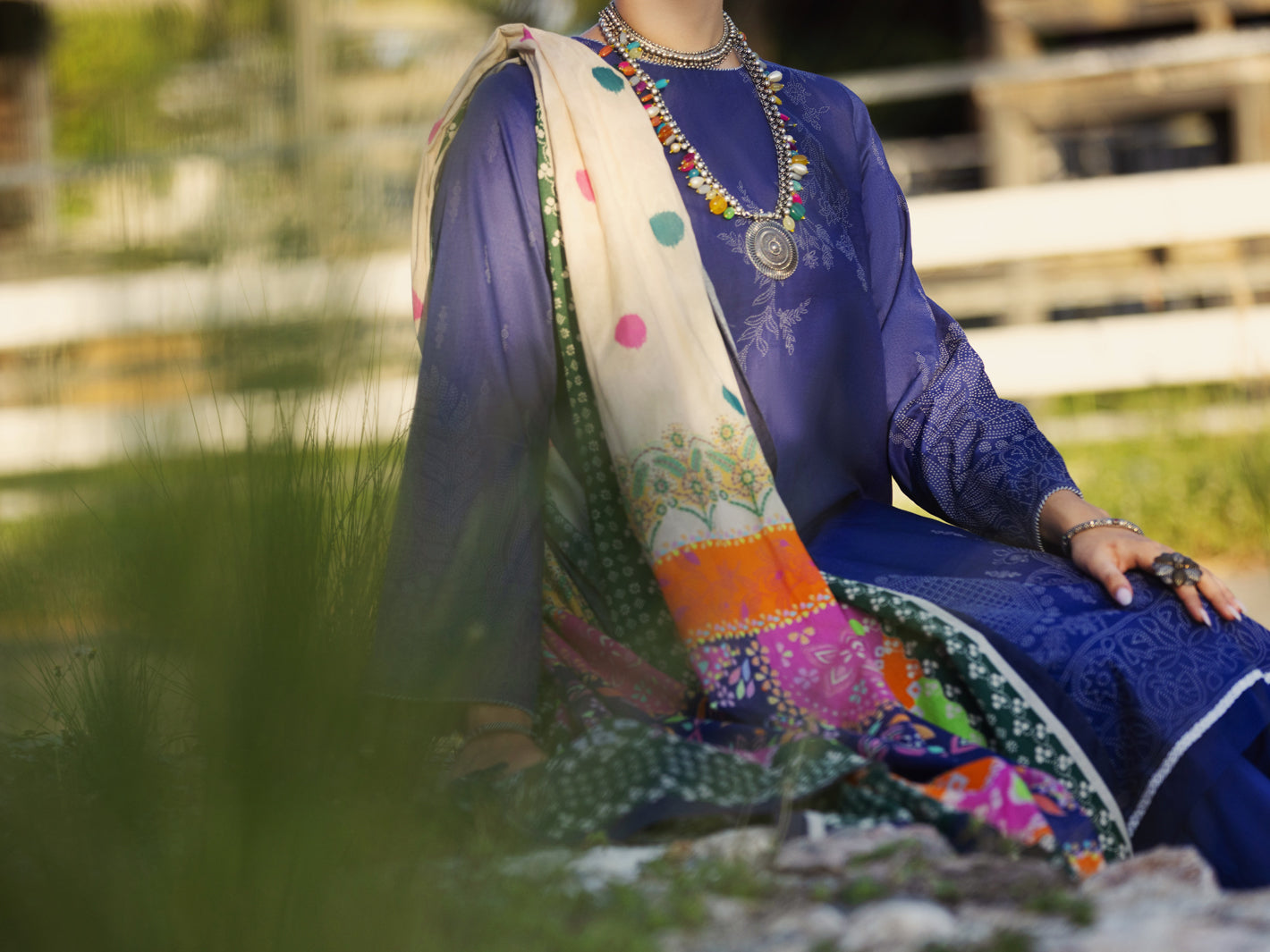 Navy Blue Lawn 3 Piece Unstitched - ALP-3PS-1511