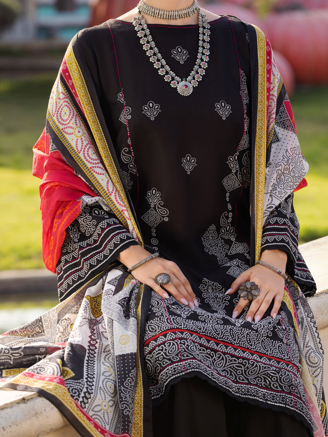Black Lawn 3 Piece Unstitched - ALP-3PS-1512