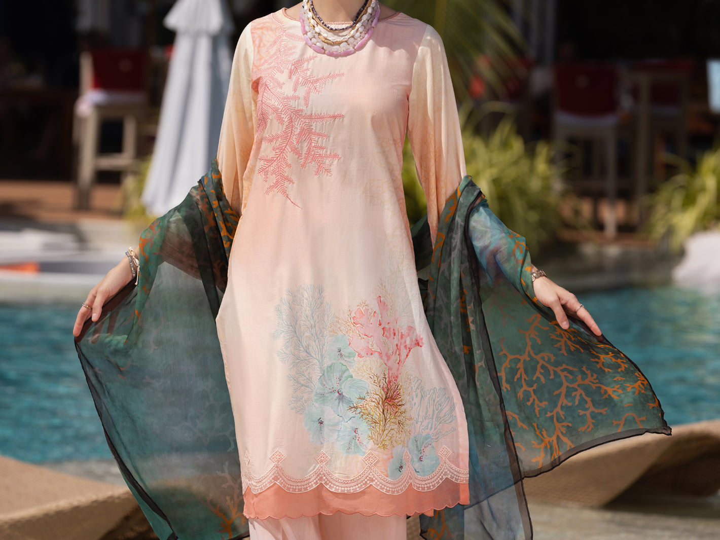 Light Pink Lawn 3 Piece Stitched - ALP-3PS-1516