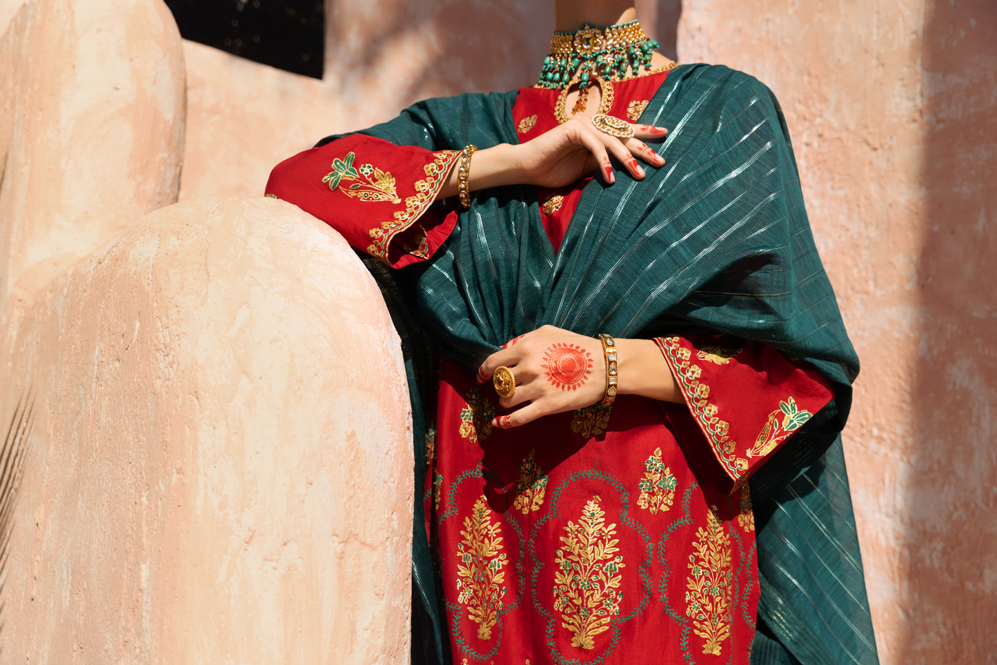 Red Silk 3 Piece Unstitched - ALP-3PS-1521