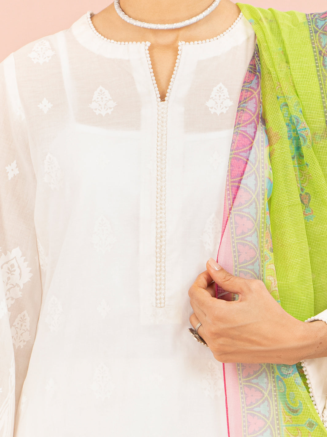 White Lawn 3 Piece Unstitched - ALP-3PS-1540