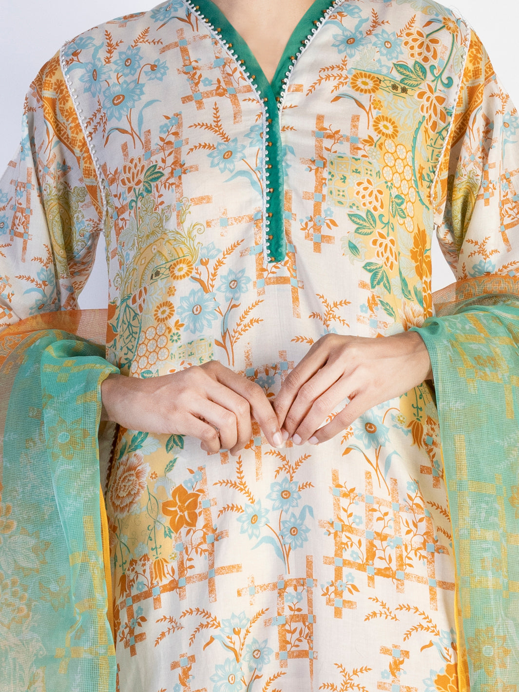 Ivory Lawn 3 Piece Unstitched - ALP-3PS-1543