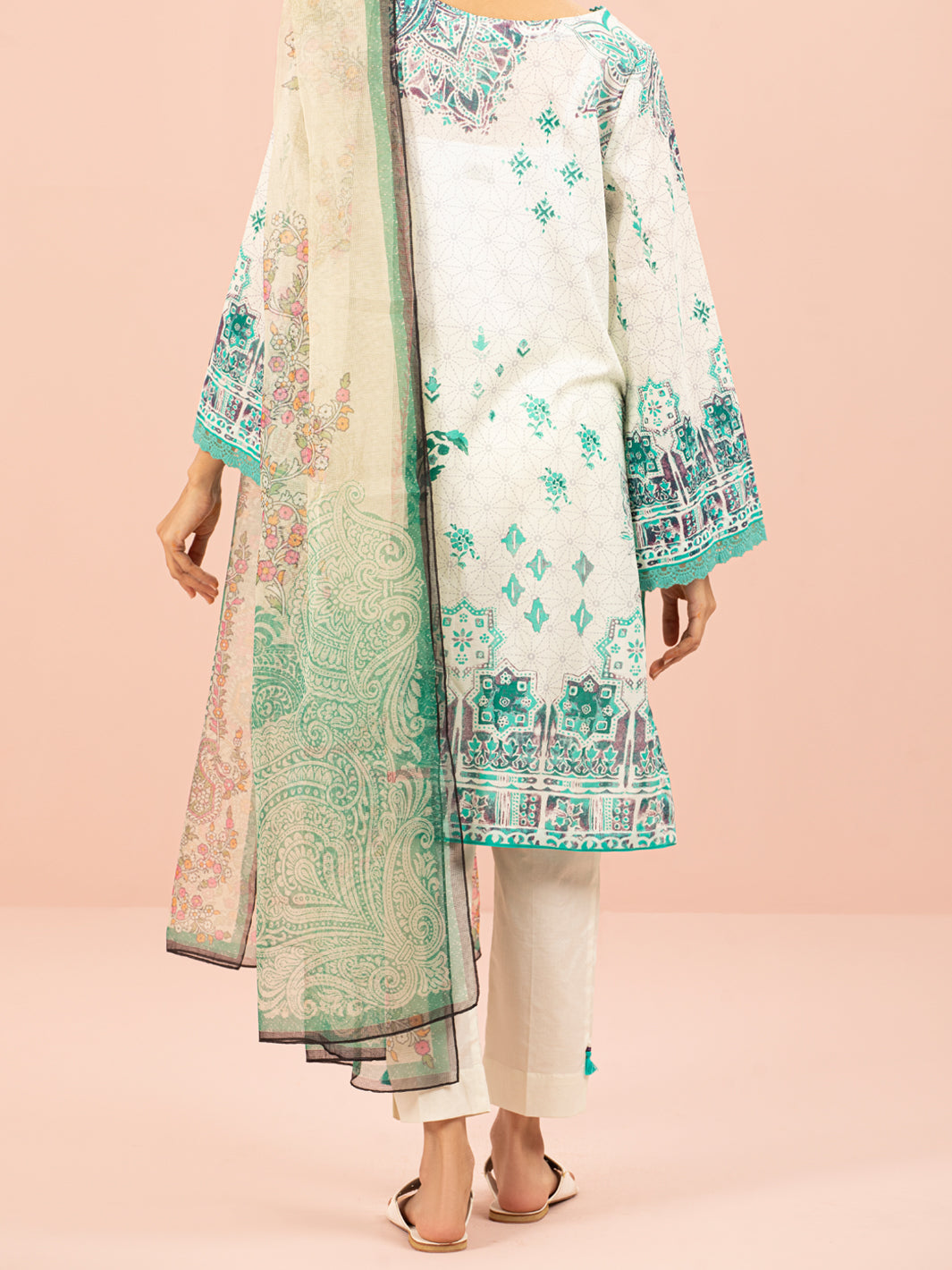 Sage Green Lawn 3Pc Unstitched - ALP-3PS-1544
