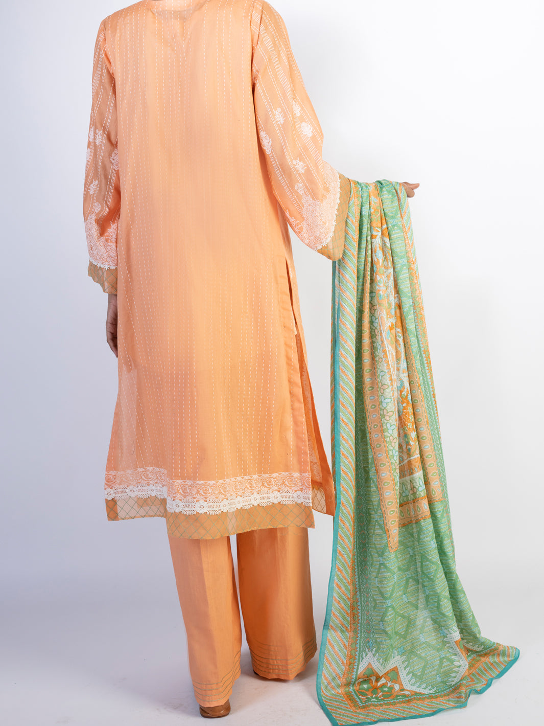 Peach Lawn 3 Piece Unstitched - ALP-3PS-1546