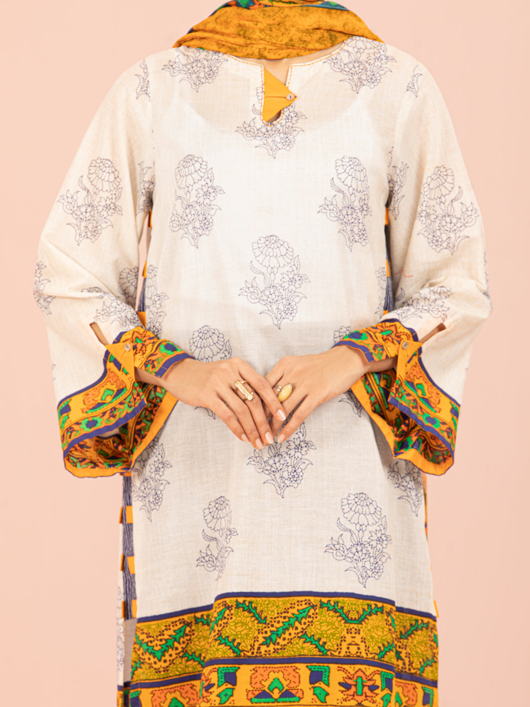 White Lawn 3 Piece Unstitched - ALP-3PS-1548
