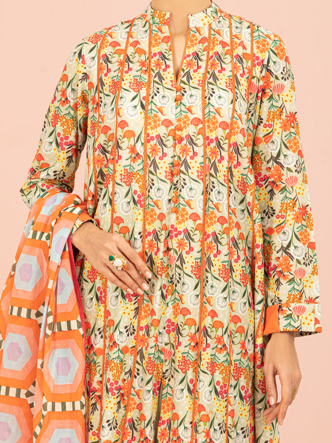 Multicolor Lawn 2Pc Unstitched - ALP-2PS-1559