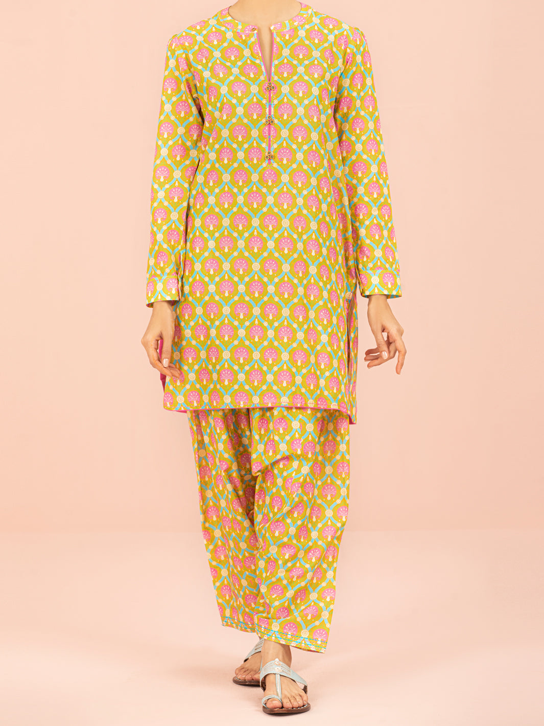 Yellow Lawn 2 Piece Unstitched - ALP-2PS-1564