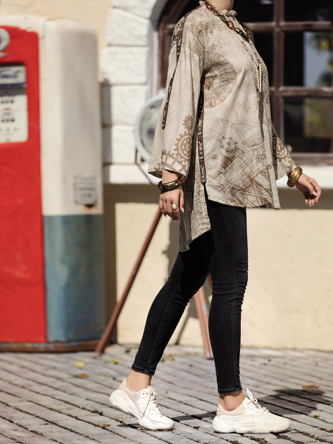 Beige Lawn Tunic - ALP-LK-1569