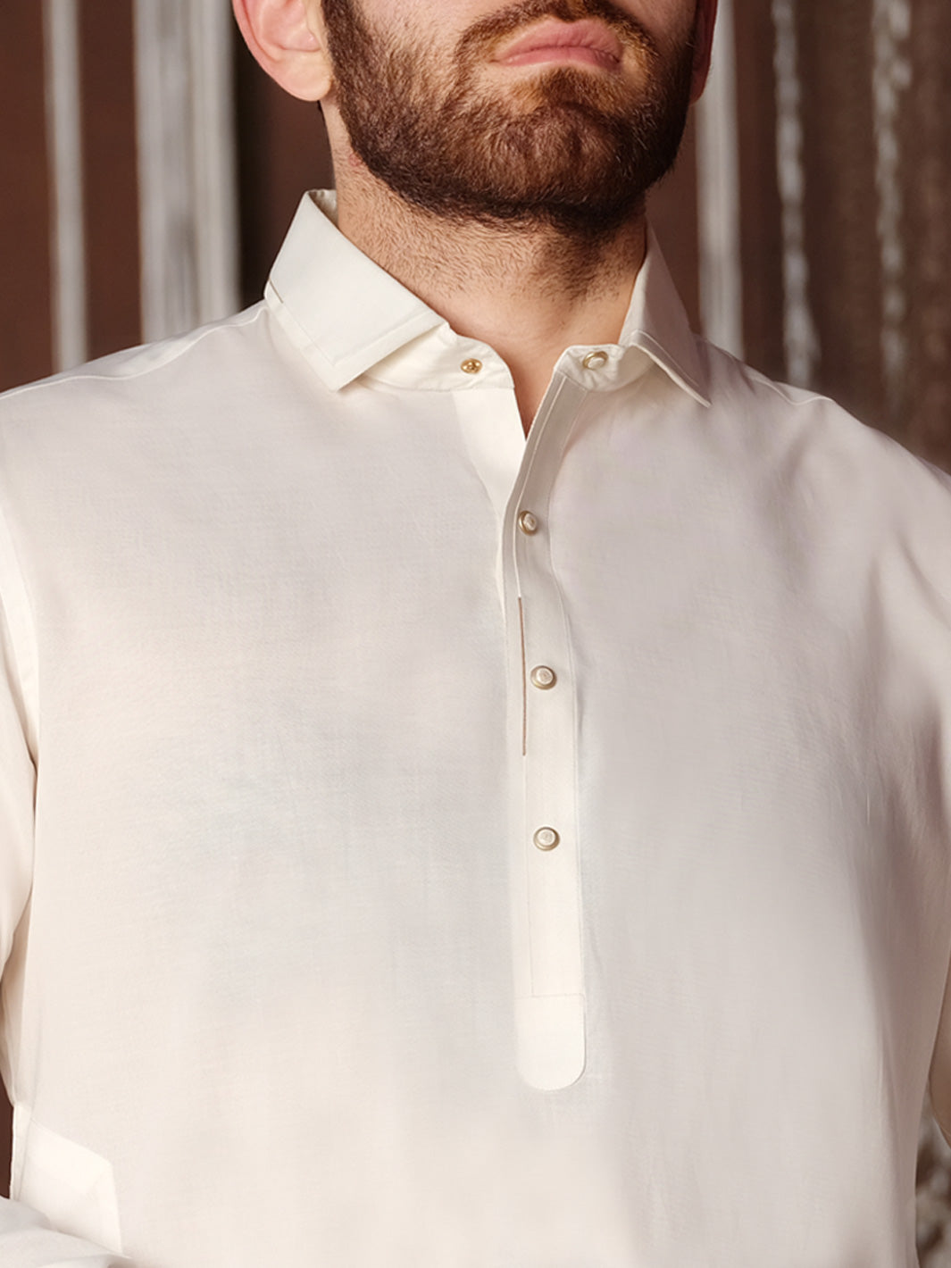 White Blended Kameez Shalwar - ALWA-KS-191