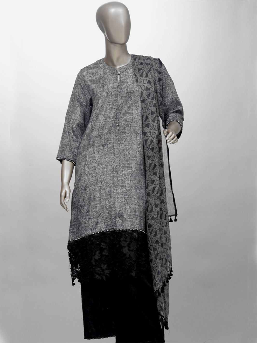 Grey 2 Piece Unstitched - ALP-317