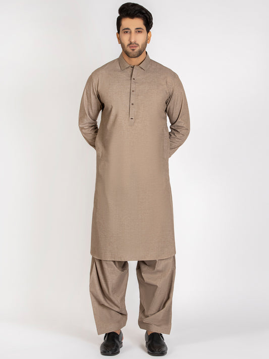 Light Brown Kameez Shalwar - ALWA-KS-262