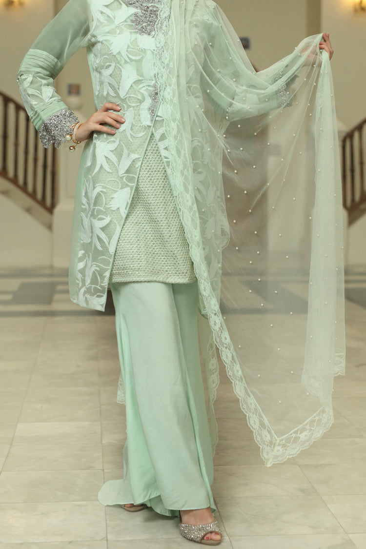 Silk & Organza 3 Piece Unstitched Formal - AL-3PS-LS-UN-209