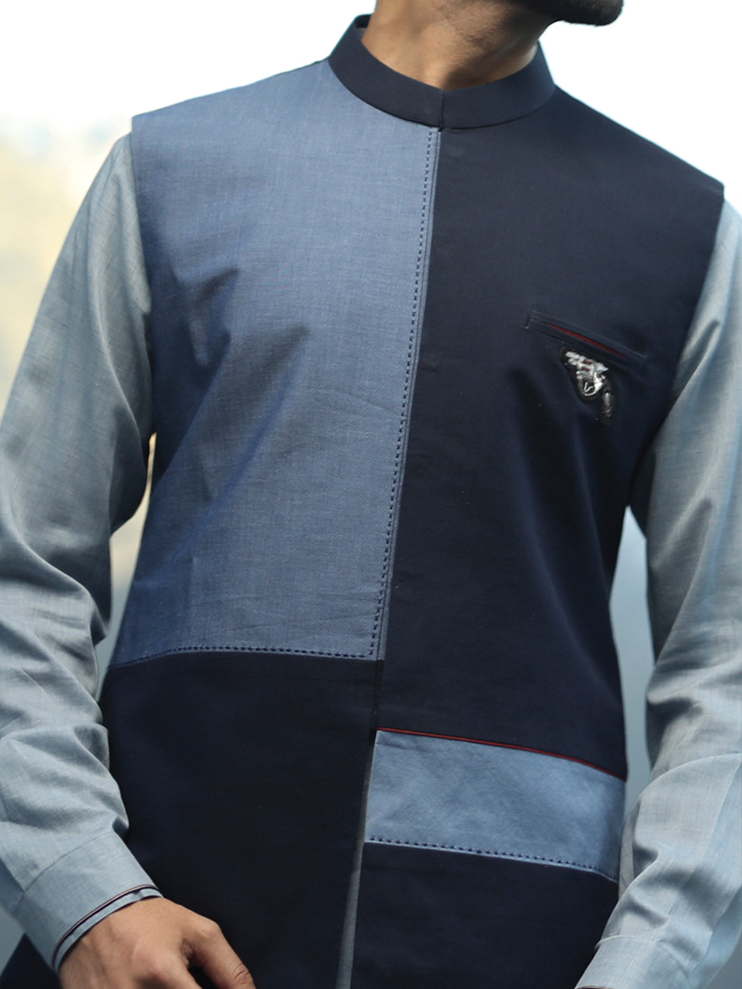 Blue Denim Waistcoat - WC-214