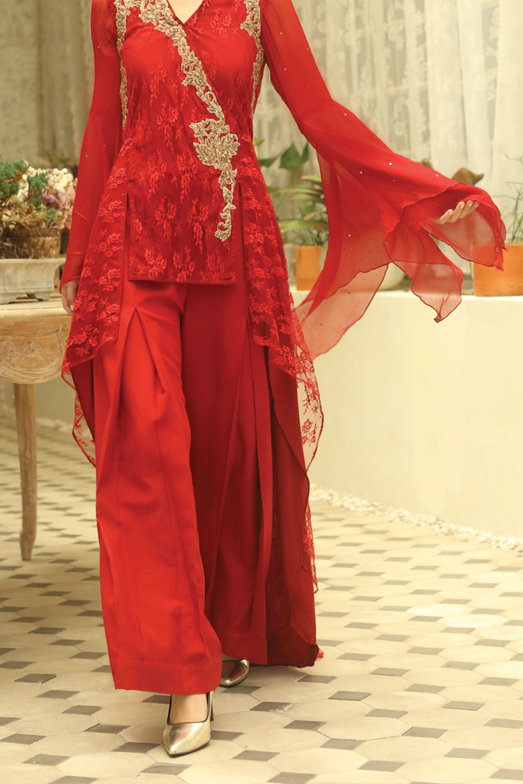 Red 2Pc Formal Suit - LS-214