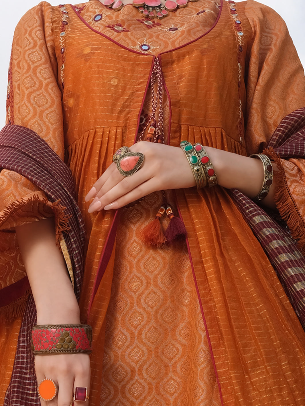 Mustard Khaddi 3 Piece Stitched - AWP-214