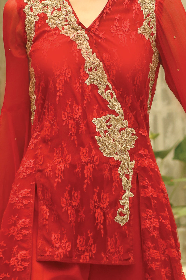 Red 2Pc Formal Suit - LS-214