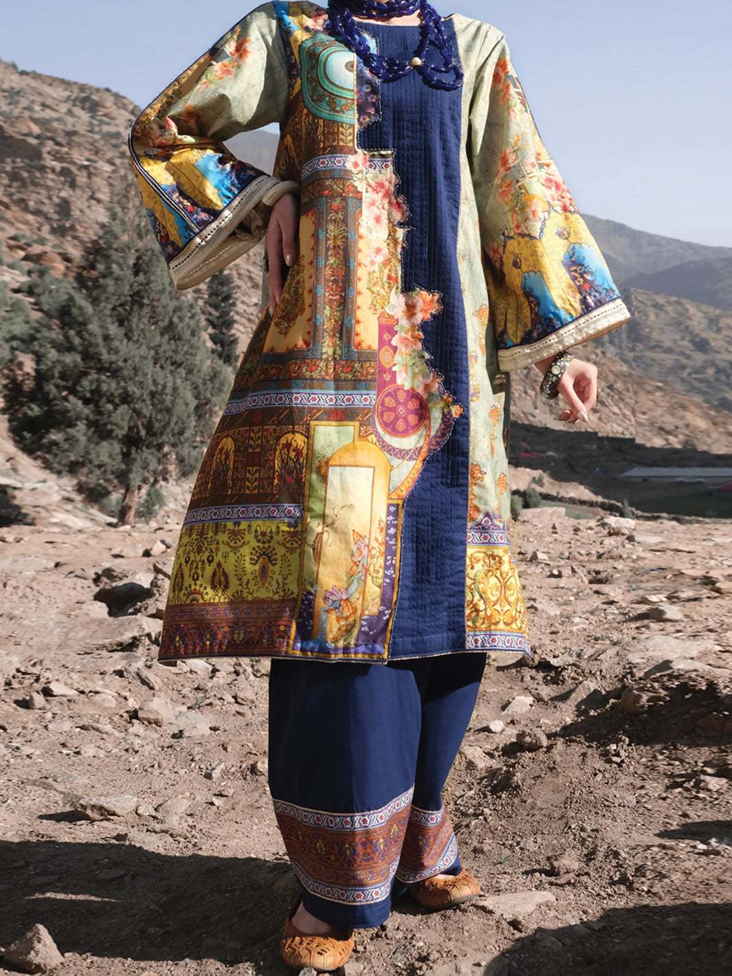 Multicolor Cambric 2 Piece Unstitched - AWP-237