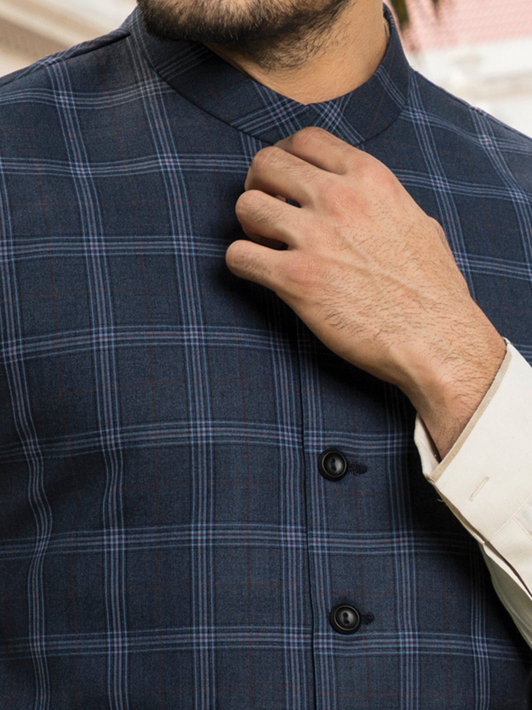 Blue Suiting Waistcoat - WC-241