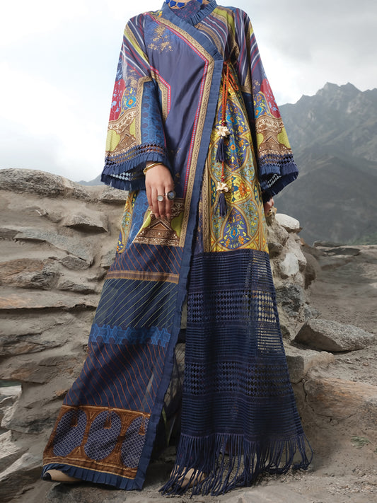 Blue Cambric 2Pc Unstitched - AWP-241