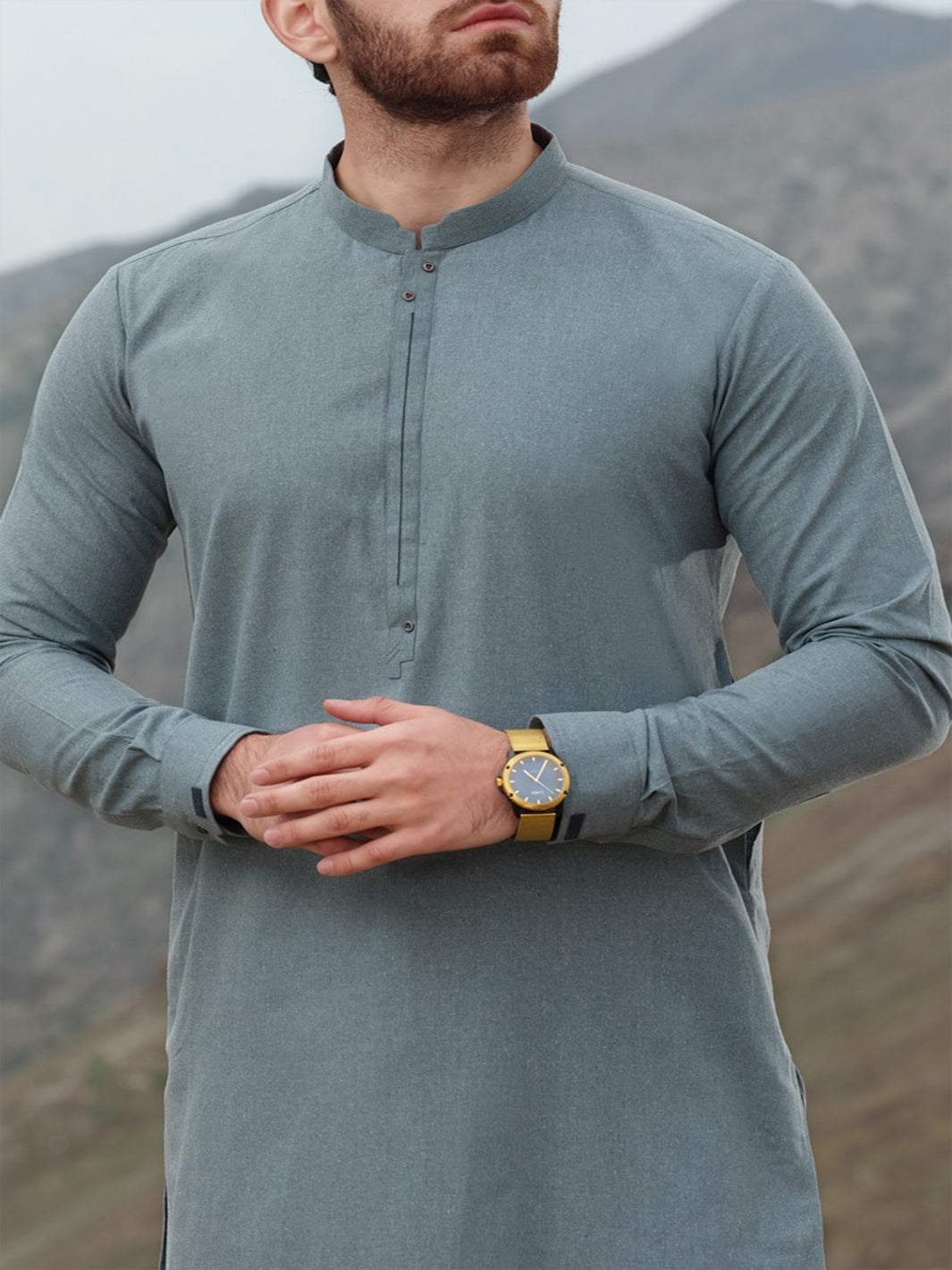 Blue Blended Kameez Shalwar - AL-KS-2460