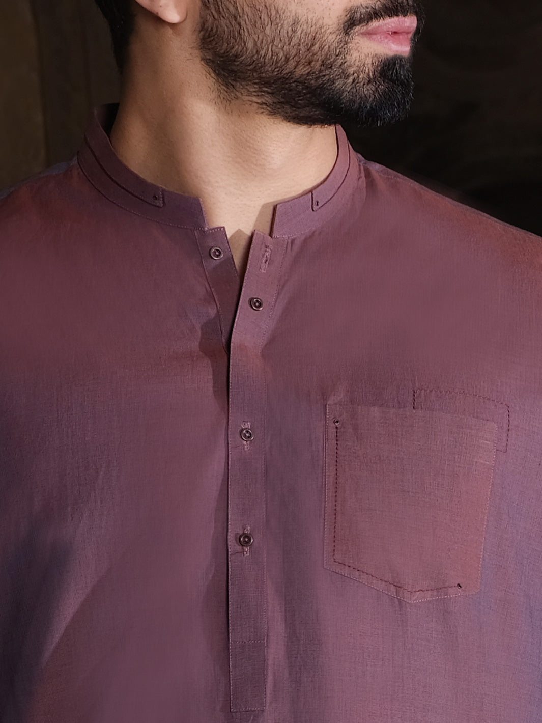 Maroon Blended Kameez Shalwar - AL-KS-2498