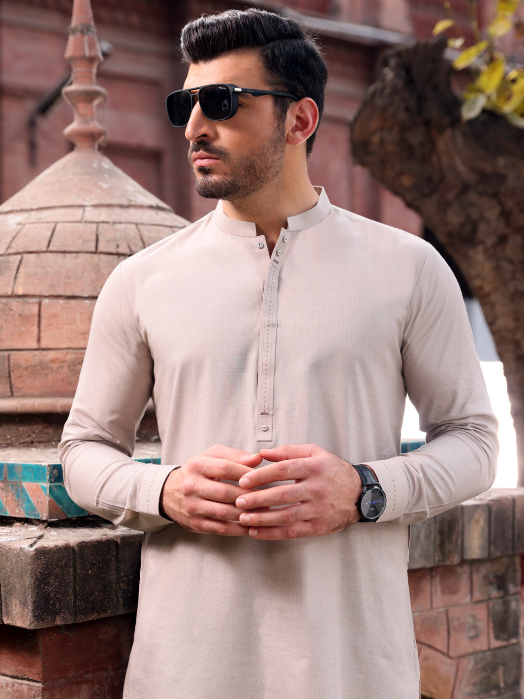 Grey Blended Kurta Trouser - AL-KT-2556