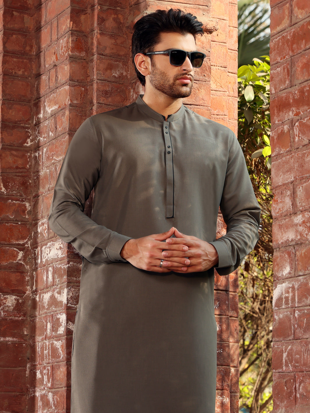 Green Blended Kameez Shalwar - AL-KS-2609