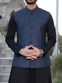 Blue Suiting Waistcoat - WC-265