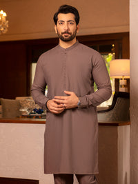 Light Brown Blended Kurta Trouser - AL-KT-2662