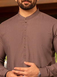 Light Brown Blended Kurta Trouser - AL-KT-2662