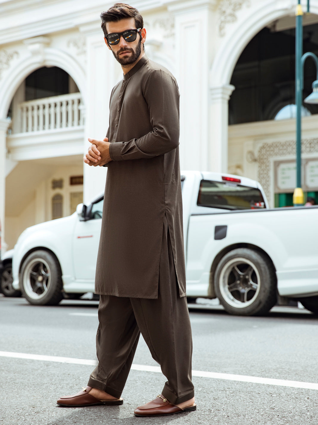 Green Kurta Shalwar - AL-KS-2664
