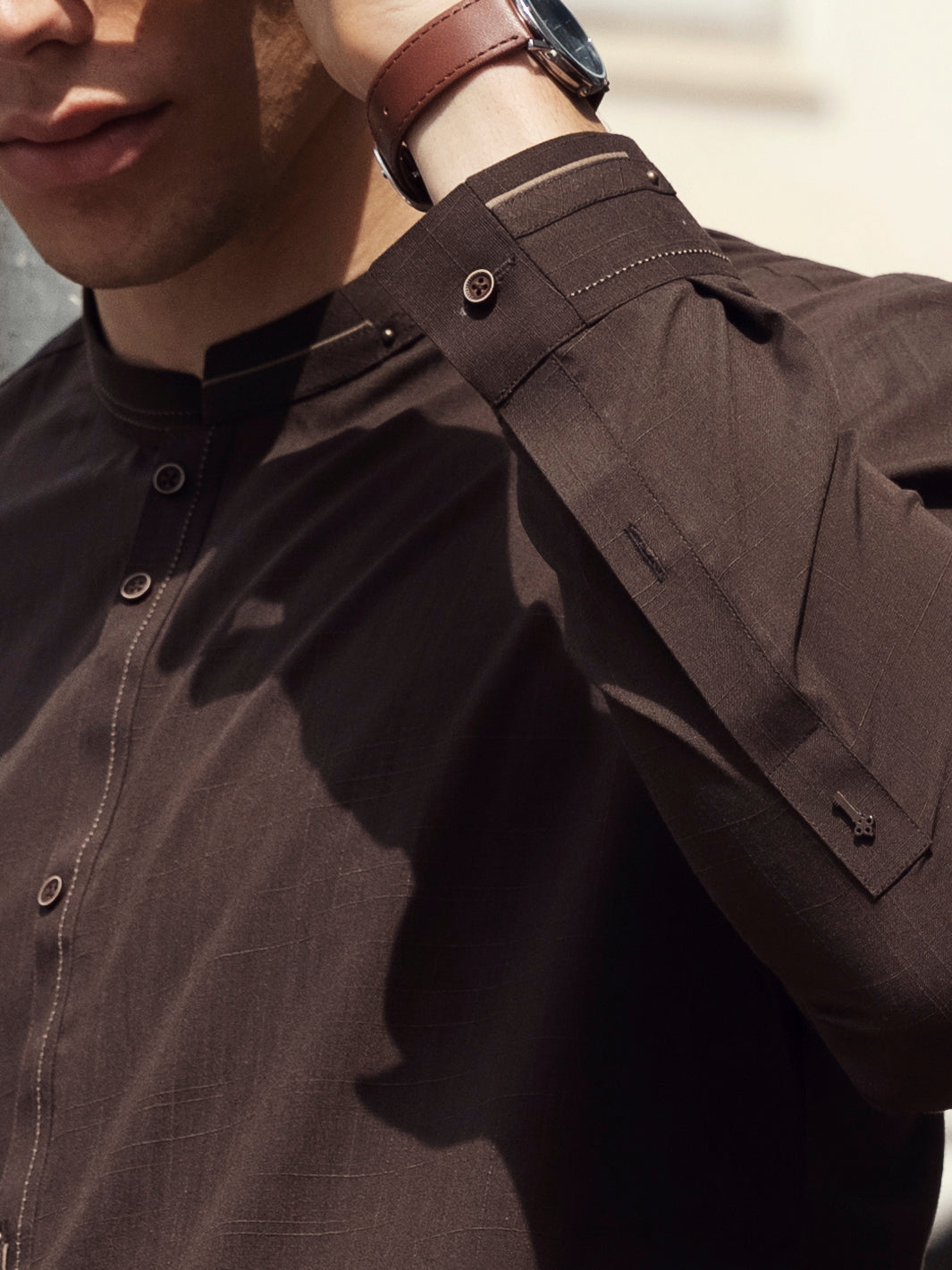 Brown Kurta Shalwar - AL-KS-2668