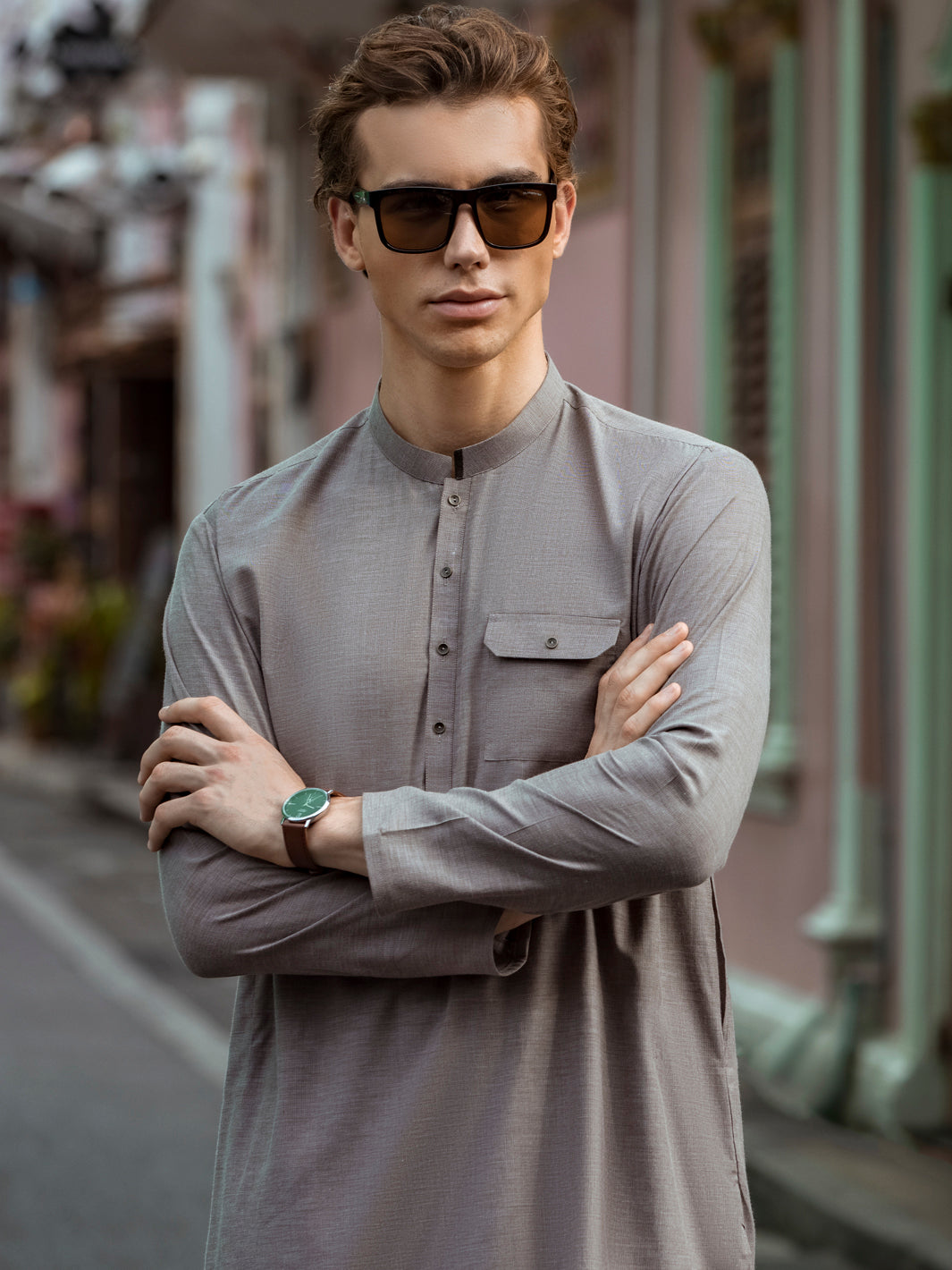 Grey Kurta Trouser - AL-KT-2673