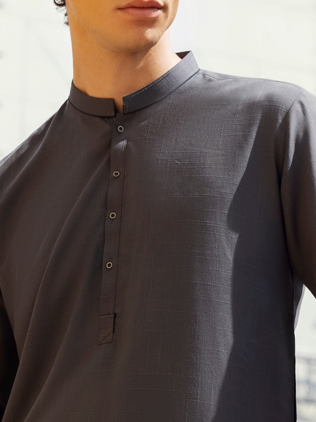 Grey Kurta Shalwar - AL-KS-2678