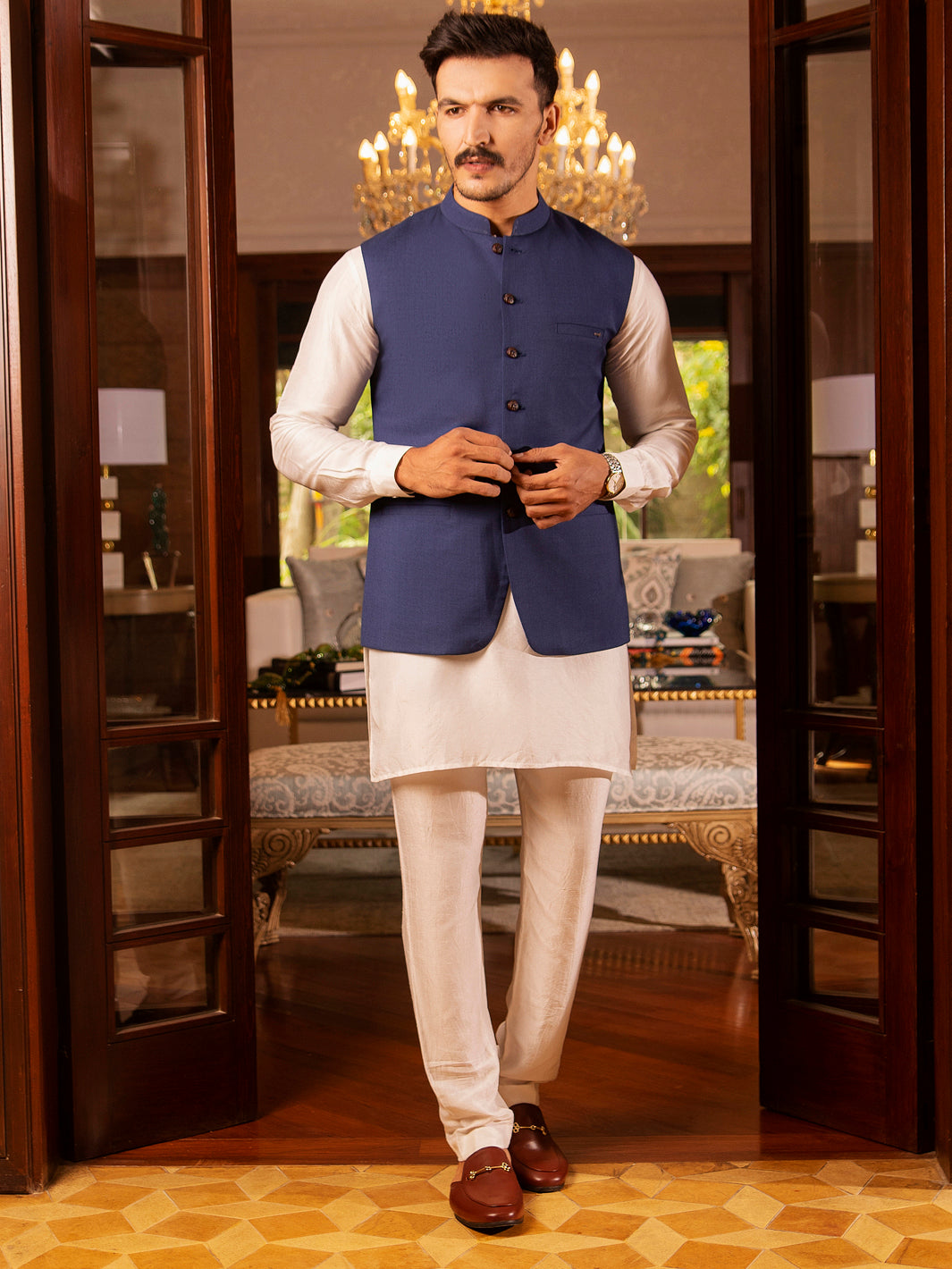 Blue Suiting Waistcoat - AL-WC-380