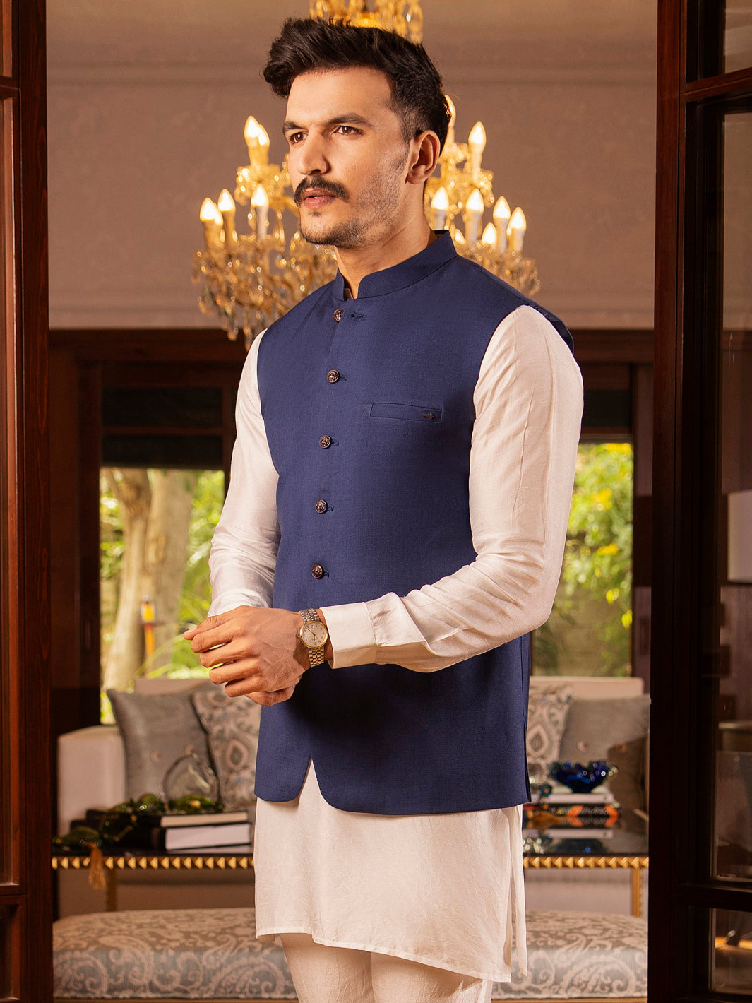 Blue Suiting Waistcoat - AL-WC-380