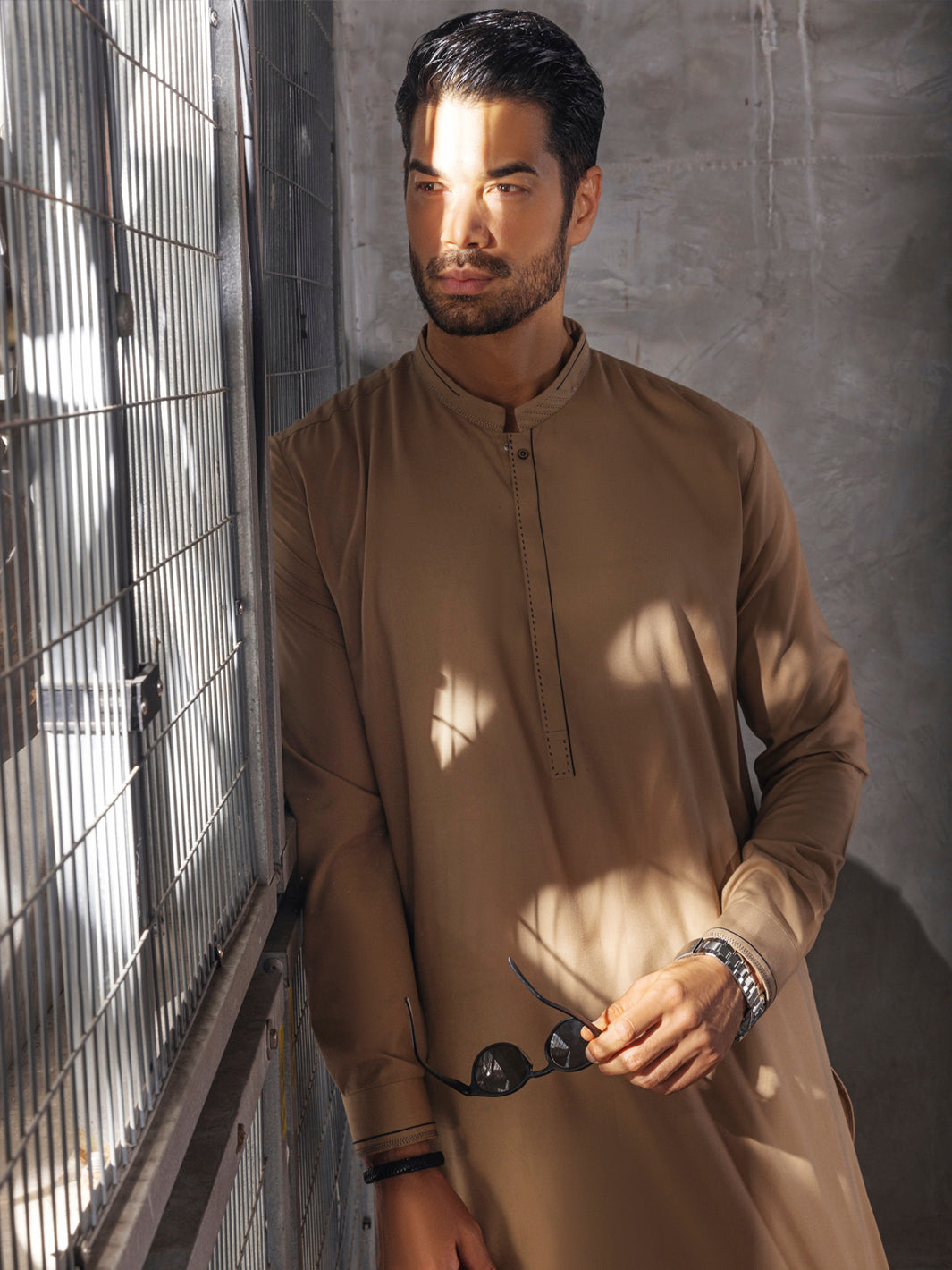 Khaki Kameez Shalwar - AL-KS-2711