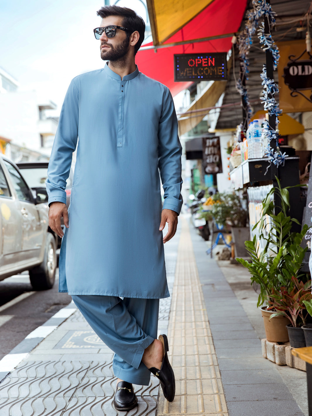 Light Blue Kurta Shalwar - AL-KS-2712