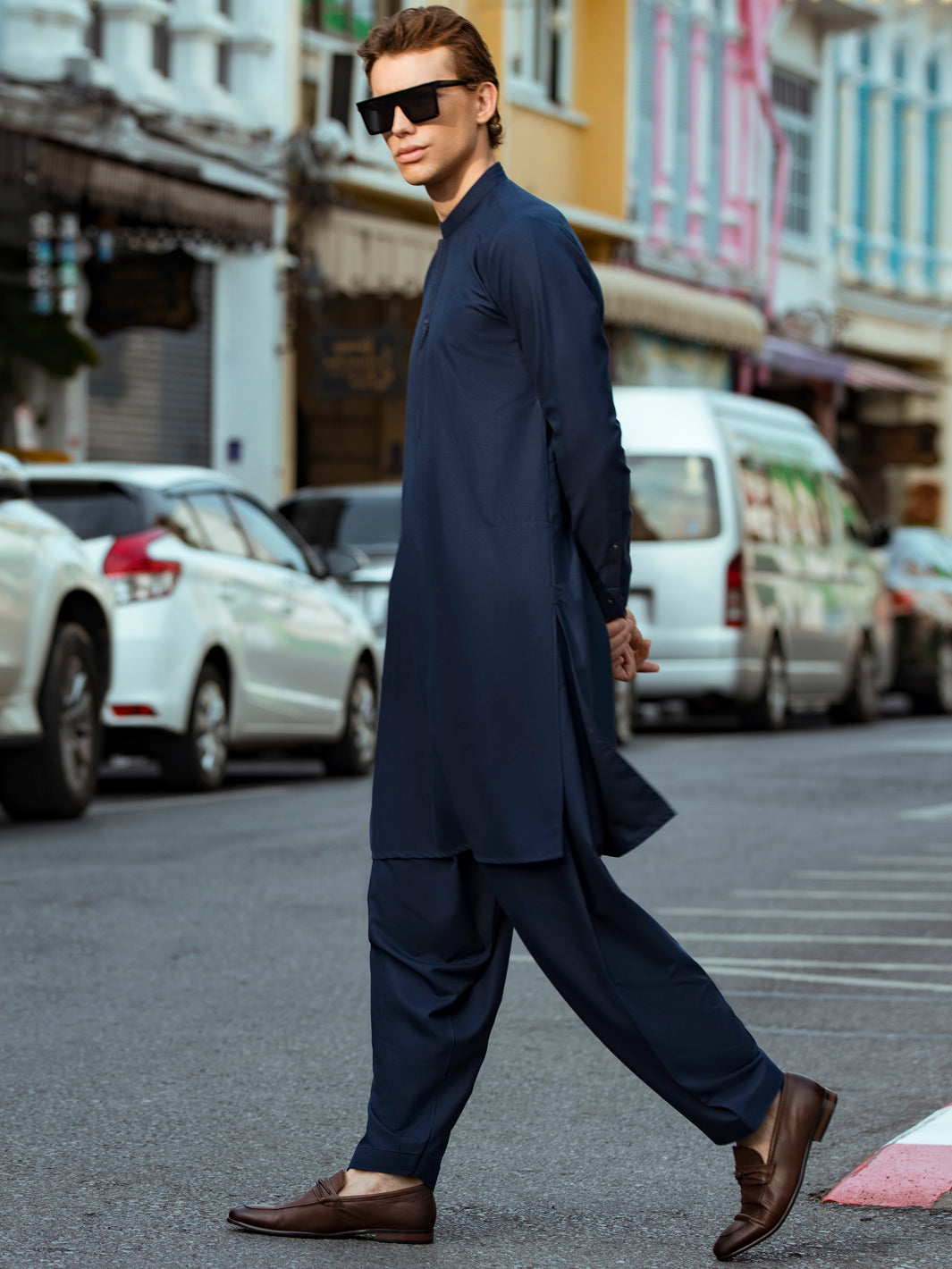 Blue Kurta Shalwar - AL-KS-2716