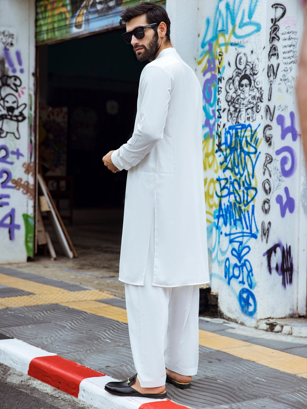 White Kurta Shalwar - AL-KS-2718