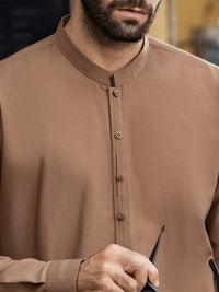 Brown Kurta Shalwar - AL-KS-2719