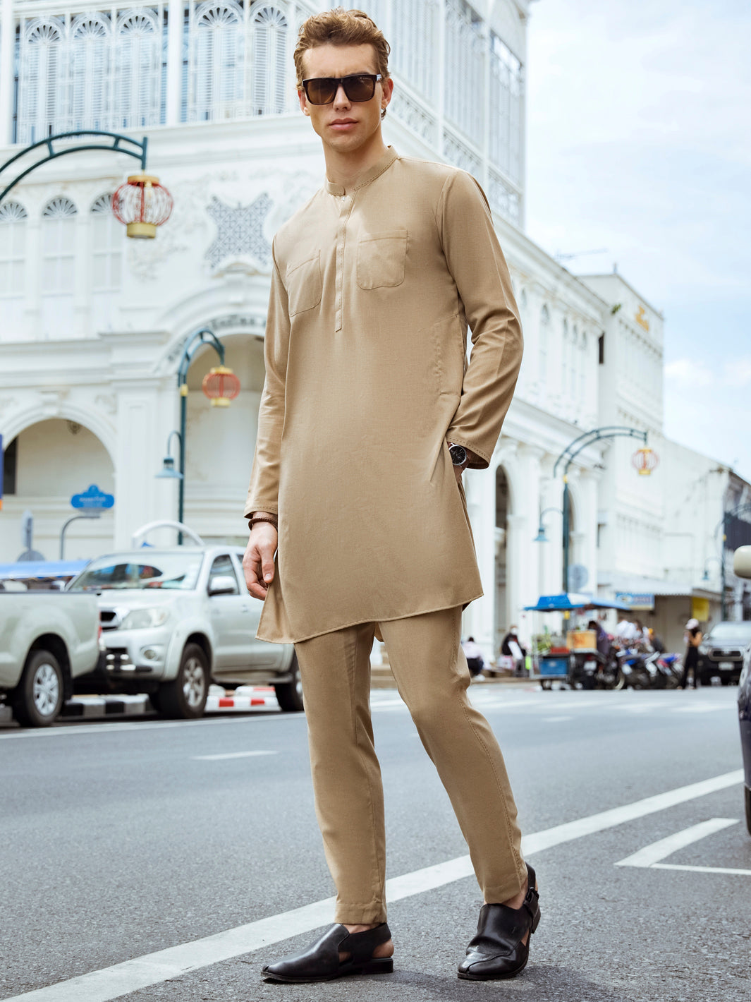 Beige Kurta Trouser - AL-KT-2720