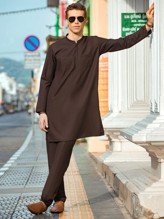Brown Kurta Trouser - AL-KT-2721