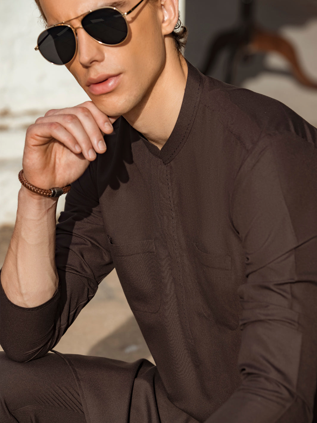 Brown Kurta Trouser - AL-KT-2721