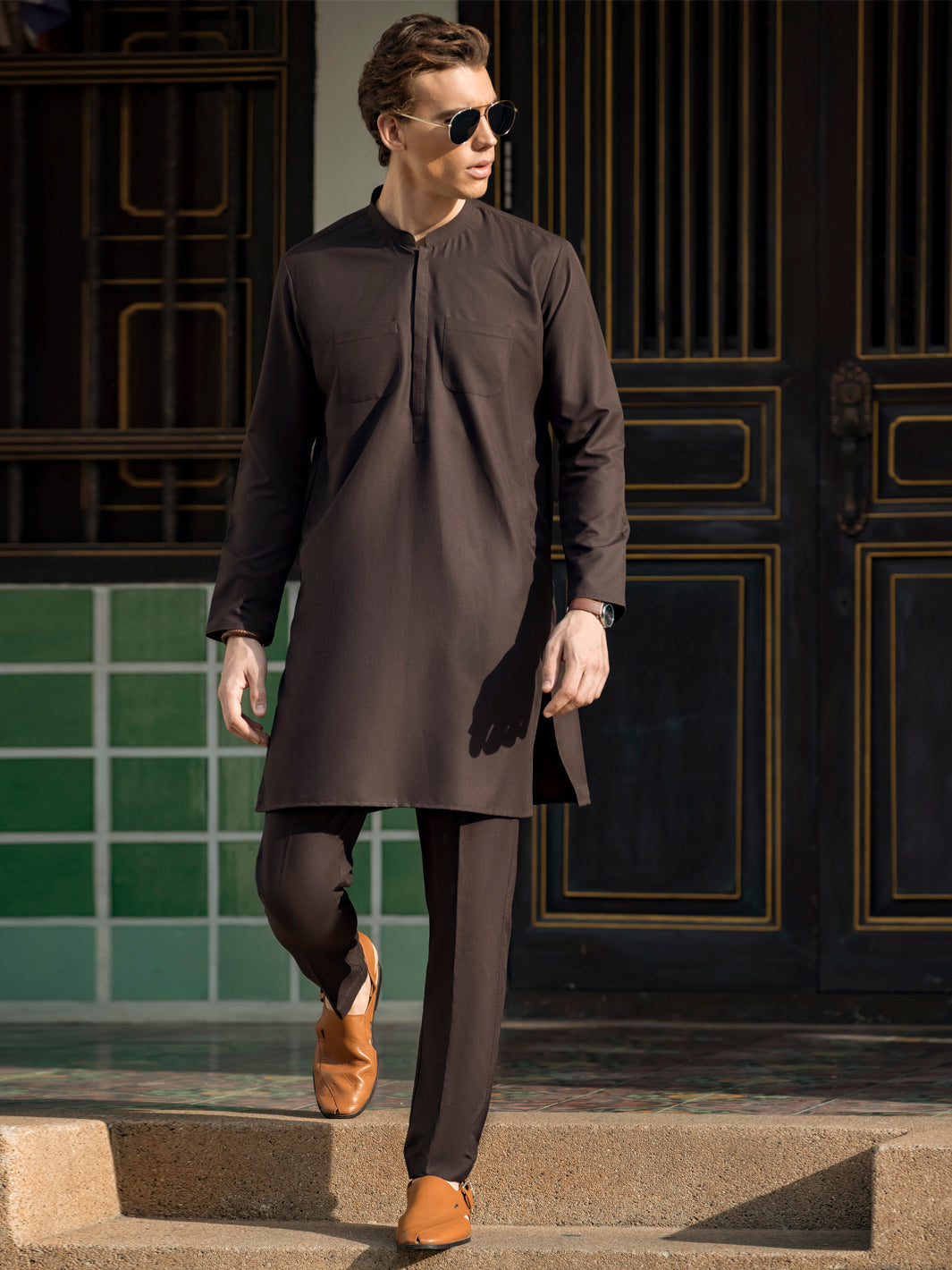 Brown Kurta Trouser - AL-KT-2721