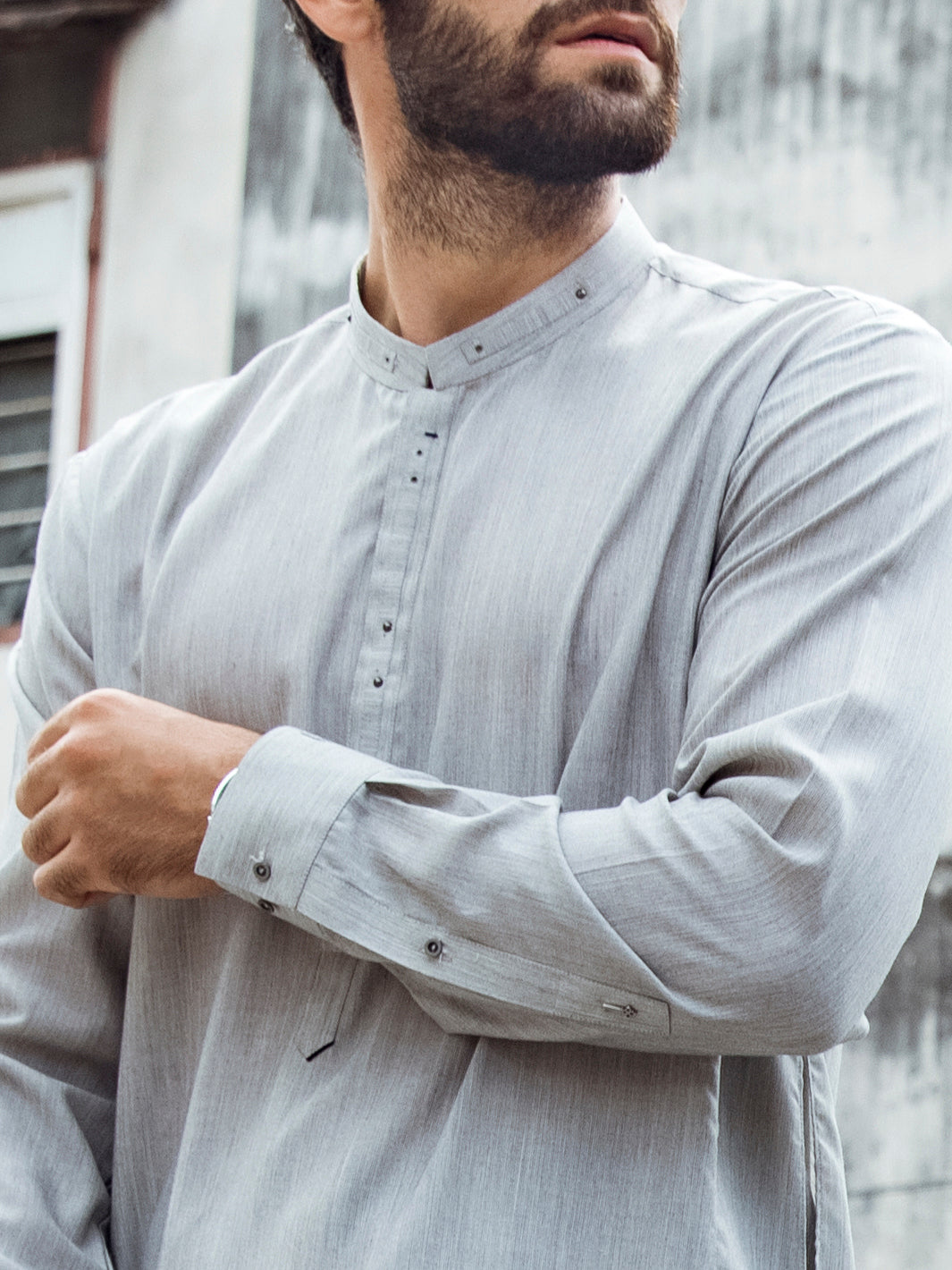 Light Grey Kurta Shalwar - AL-KS-2725