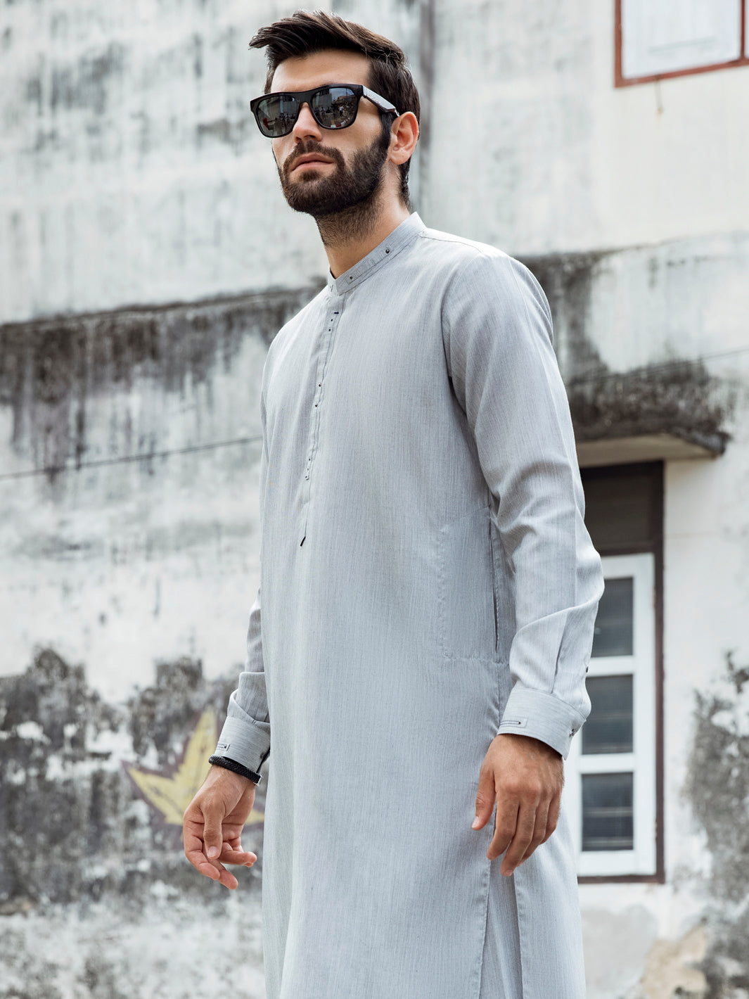 Light Grey Kurta Shalwar - AL-KS-2725