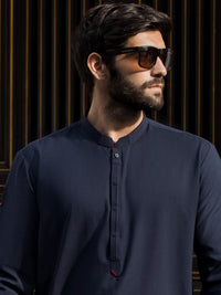 Navy Blue Kurta Shalwar - AL-KS-2727